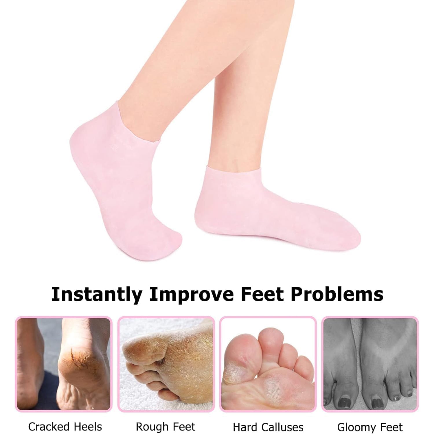 Silicone Moisturizing Socks (1 Pair) Silicone Moisturizing Socks (1 Pair)